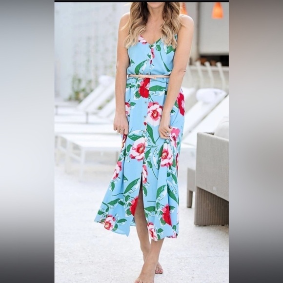 Gibson The Motherchic Al Fresco Strappy Button front dress size medium petite - Picture 1 of 10